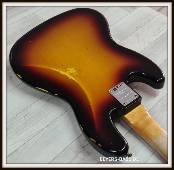Fender Custom Shop LTD 60s Jazz Bass, Relic 3 Tone Sunburst, Limited Edition *B-Ware*